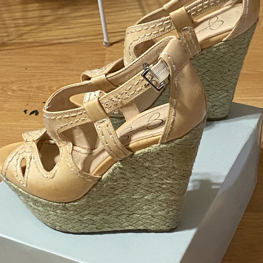 Jessica Simpson camel wedge